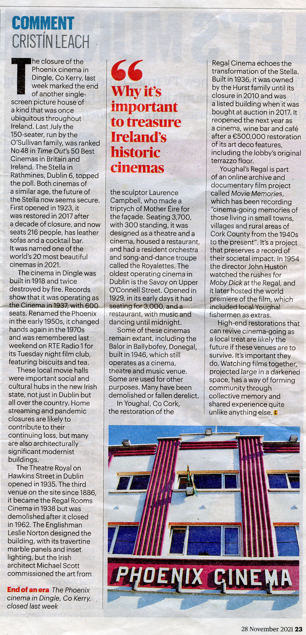 Scan Sunday Times Article